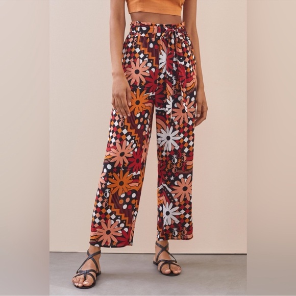Farm Rio Daisy Wide Leg Pants - Picture 9 of 10